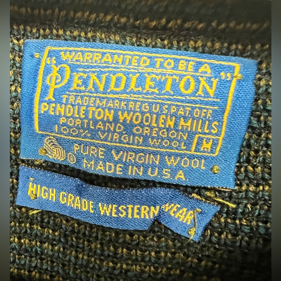 Pendleton-‎ Mens Tan/Olive Multicolor Crewneck Sweater- Medium - Picture 4 of 7